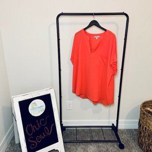 Chic Soul Coral Blouse